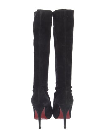 Christian Louboutin Suede Lace-Up Boots
