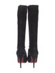 Christian Louboutin Suede Lace-Up Boots
