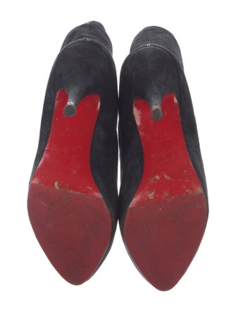 Christian Louboutin Suede Lace-Up Boots