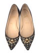 Christian Louboutin Leather Studded Accents Flats