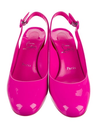 Christian Louboutin Patent Leather Slingback Pumps
