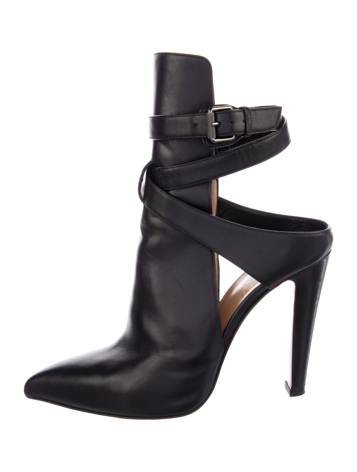 Christian Louboutin Spike Accents Leather Boots