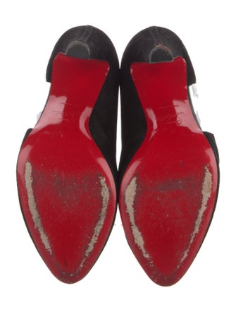 Christian Louboutin Suede Cutout Accent Boots