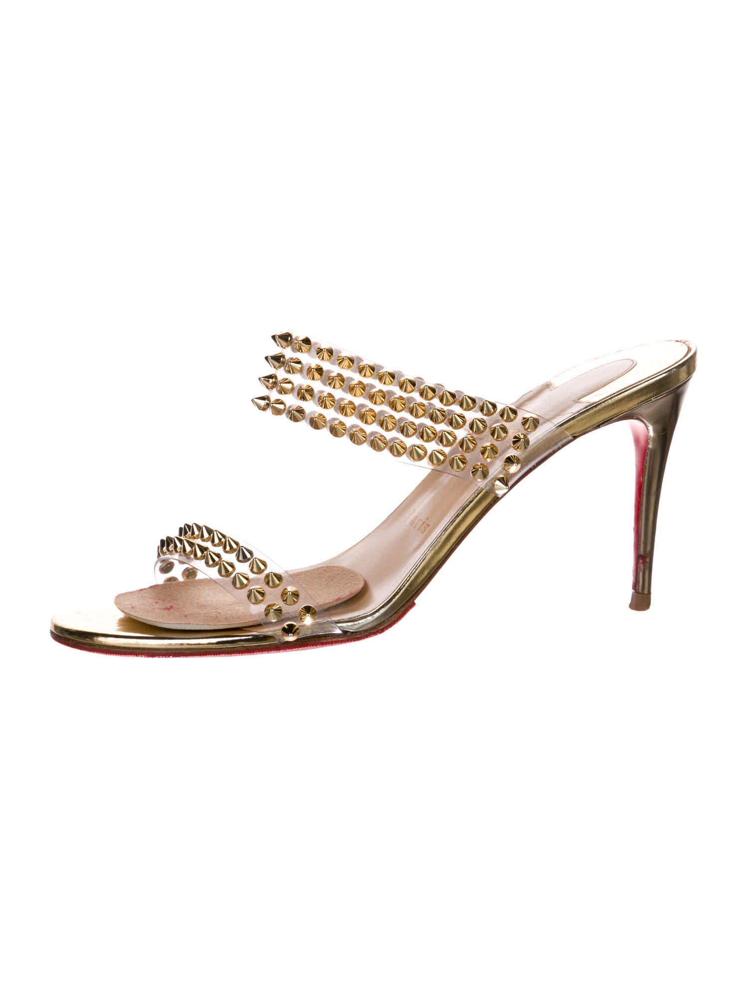 Christian Louboutin Spike Accents PVC Slides