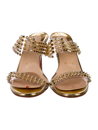 Christian Louboutin Spike Accents PVC Slides