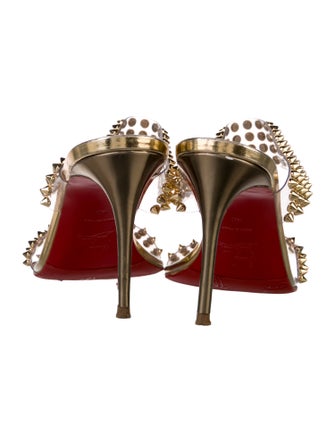 Christian Louboutin Spike Accents PVC Slides