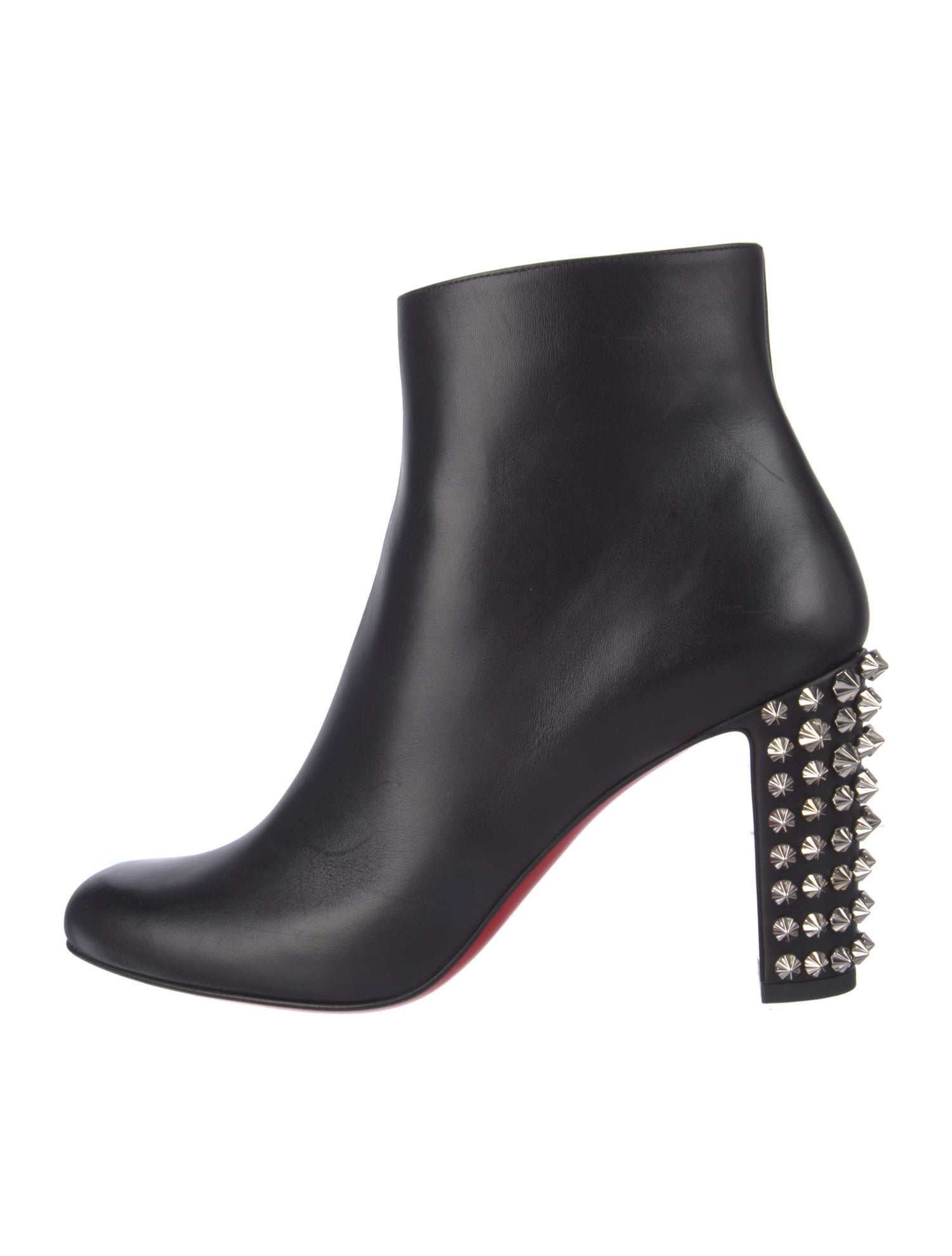 Christian Louboutin Spike Accents Leather Boots