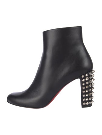 Christian Louboutin Spike Accents Leather Boots