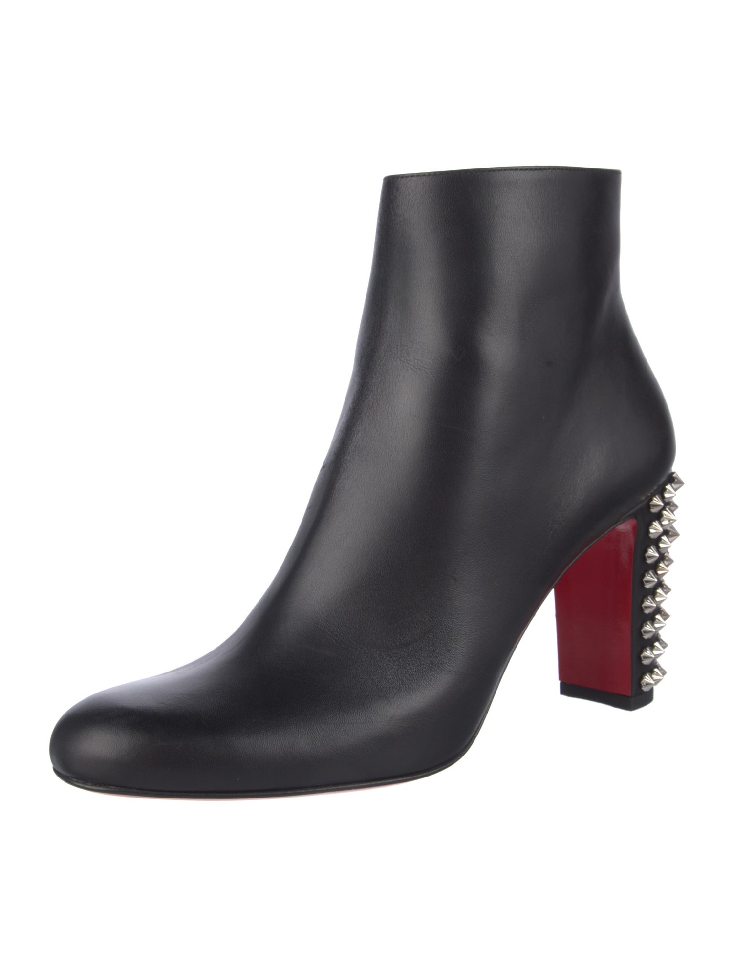 Christian Louboutin Spike Accents Leather Boots
