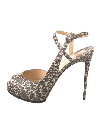 Christian Louboutin Snakeskin Animal Print Sandals