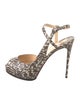 Christian Louboutin Snakeskin Animal Print Sandals