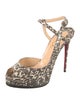 Christian Louboutin Snakeskin Animal Print Sandals