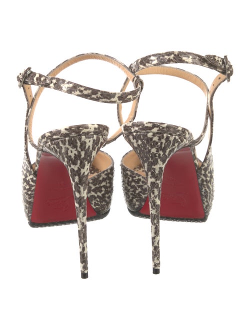Christian Louboutin Snakeskin Animal Print Sandals