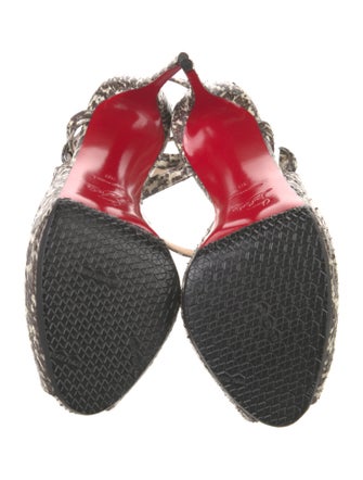 Christian Louboutin Snakeskin Animal Print Sandals