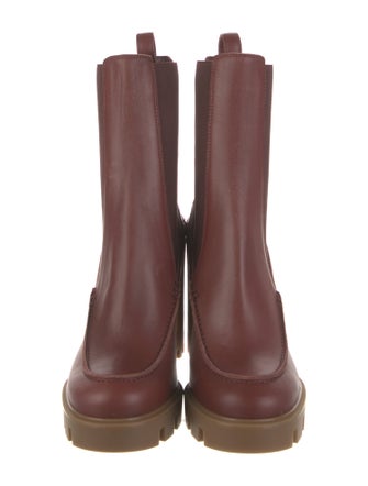 Christian Louboutin Spike Accents Leather Chelsea Boots