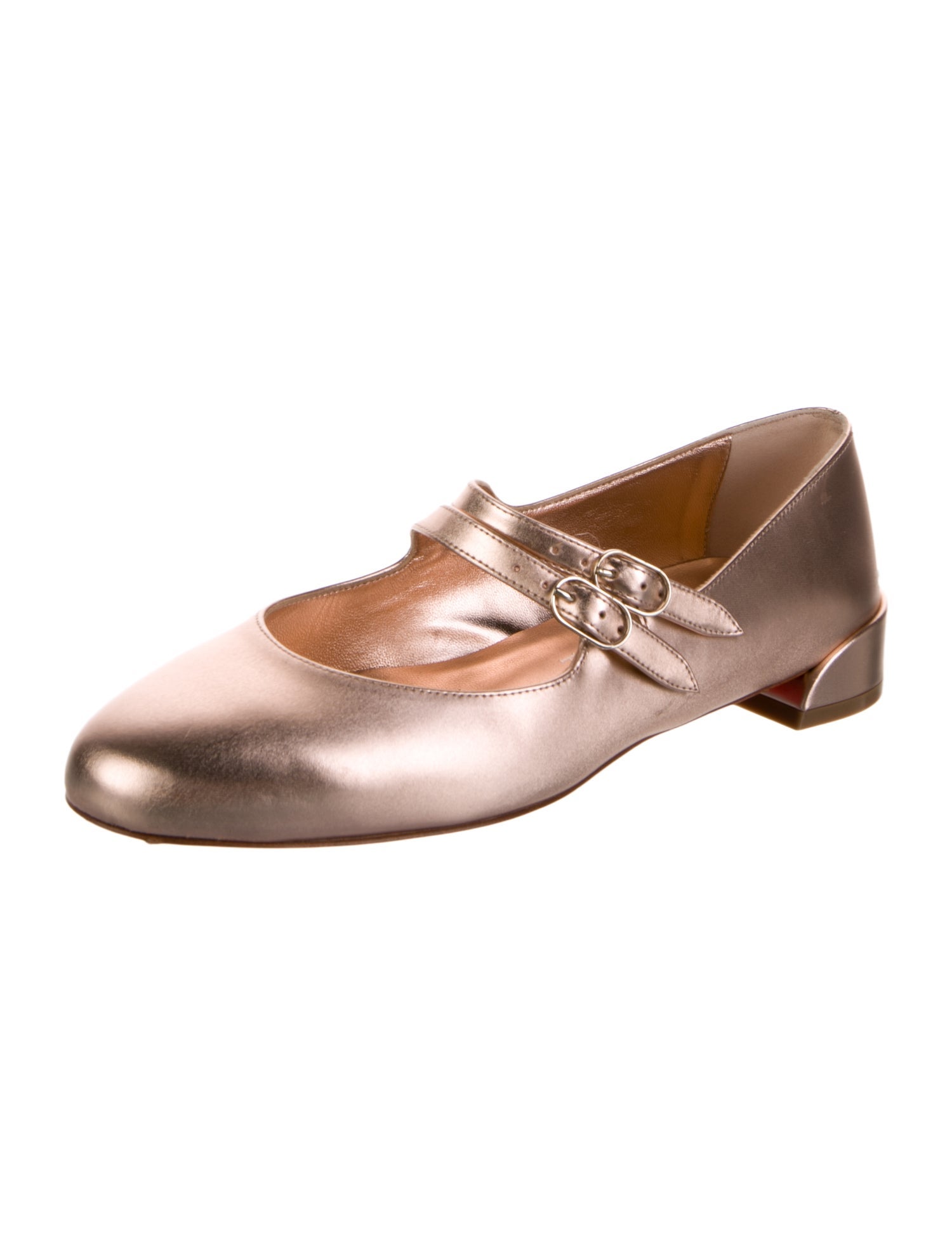 Christian Louboutin Leather Mary Jane Flats