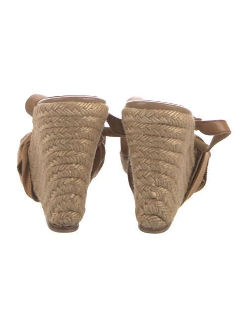 Christian Louboutin Leather Bow Accents Espadrilles