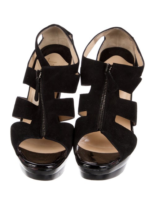 Christian Louboutin Suede Cutout Accent Gladiator Sandals