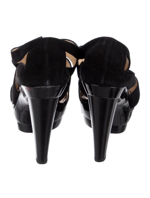 Christian Louboutin Suede Cutout Accent Gladiator Sandals