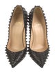Christian Louboutin Spike Accents Leather Pumps