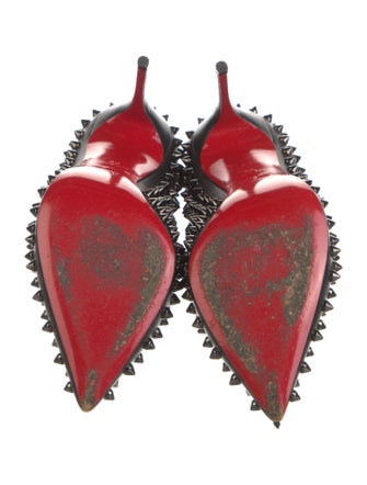 Christian Louboutin Spike Accents Leather Pumps