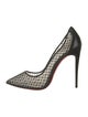 Christian Louboutin Mesh Leather Trim Embellishment Pumps