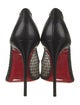 Christian Louboutin Mesh Leather Trim Embellishment Pumps