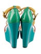 Christian Louboutin Patent Leather Colorblock Pattern Sandals