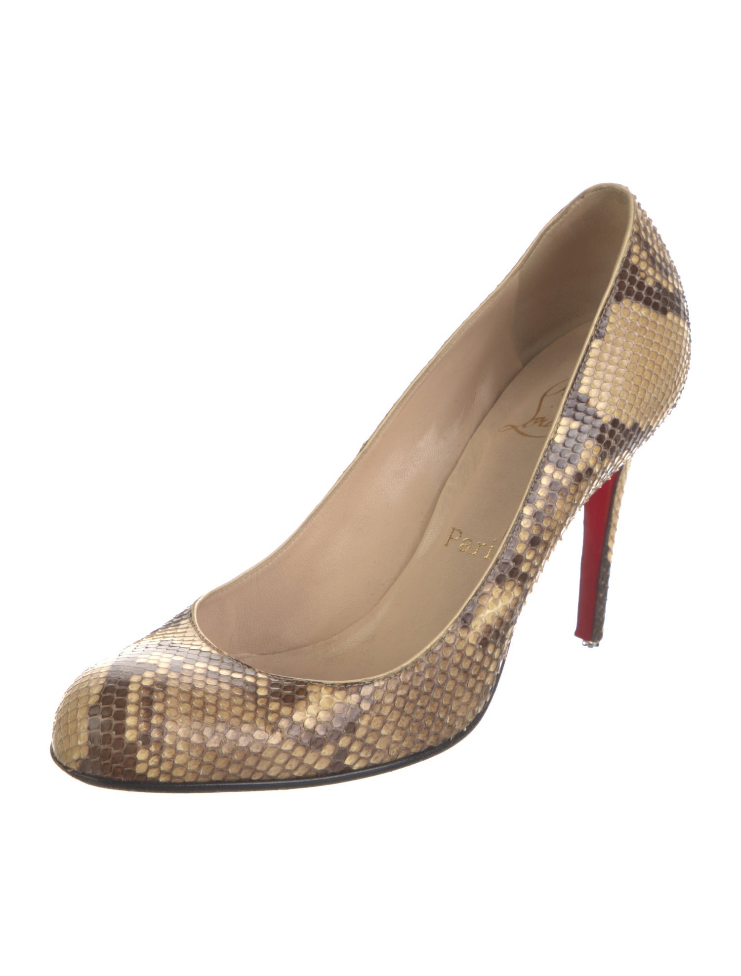 Christian Louboutin Snakeskin Animal Print Pumps
