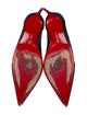 Christian Louboutin Suede Mesh Accents Pumps