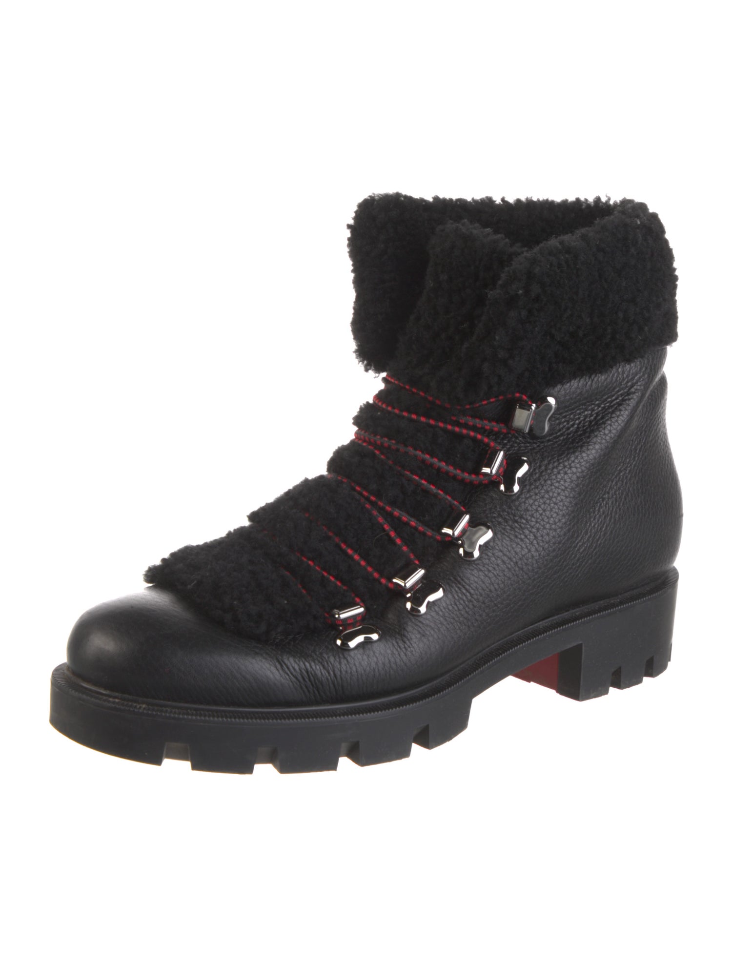 Christian Louboutin Edelvizir Leather Combat Boots