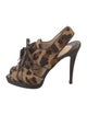 Christian Louboutin Ponyhair Animal Print Slingback Sandals