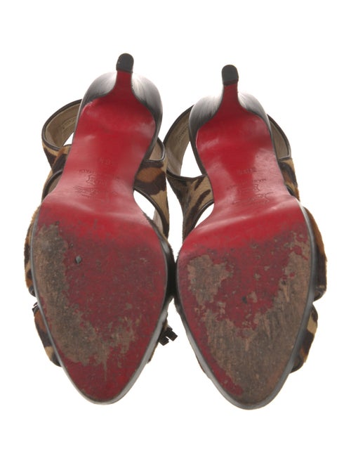 Christian Louboutin Ponyhair Animal Print Slingback Sandals