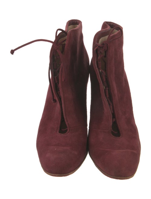 Christian Louboutin Suede Lace-Up Boots