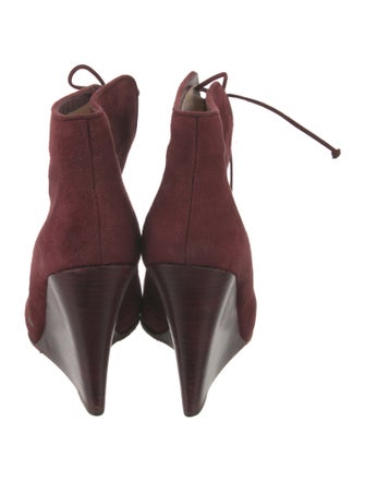 Christian Louboutin Suede Lace-Up Boots