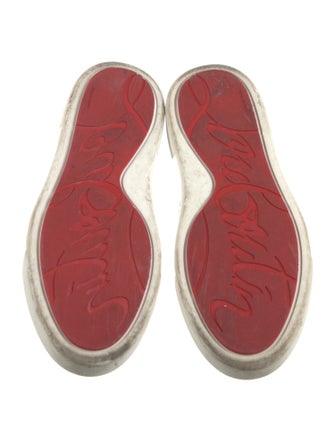 Christian Louboutin Leather Colorblock Pattern Sneakers