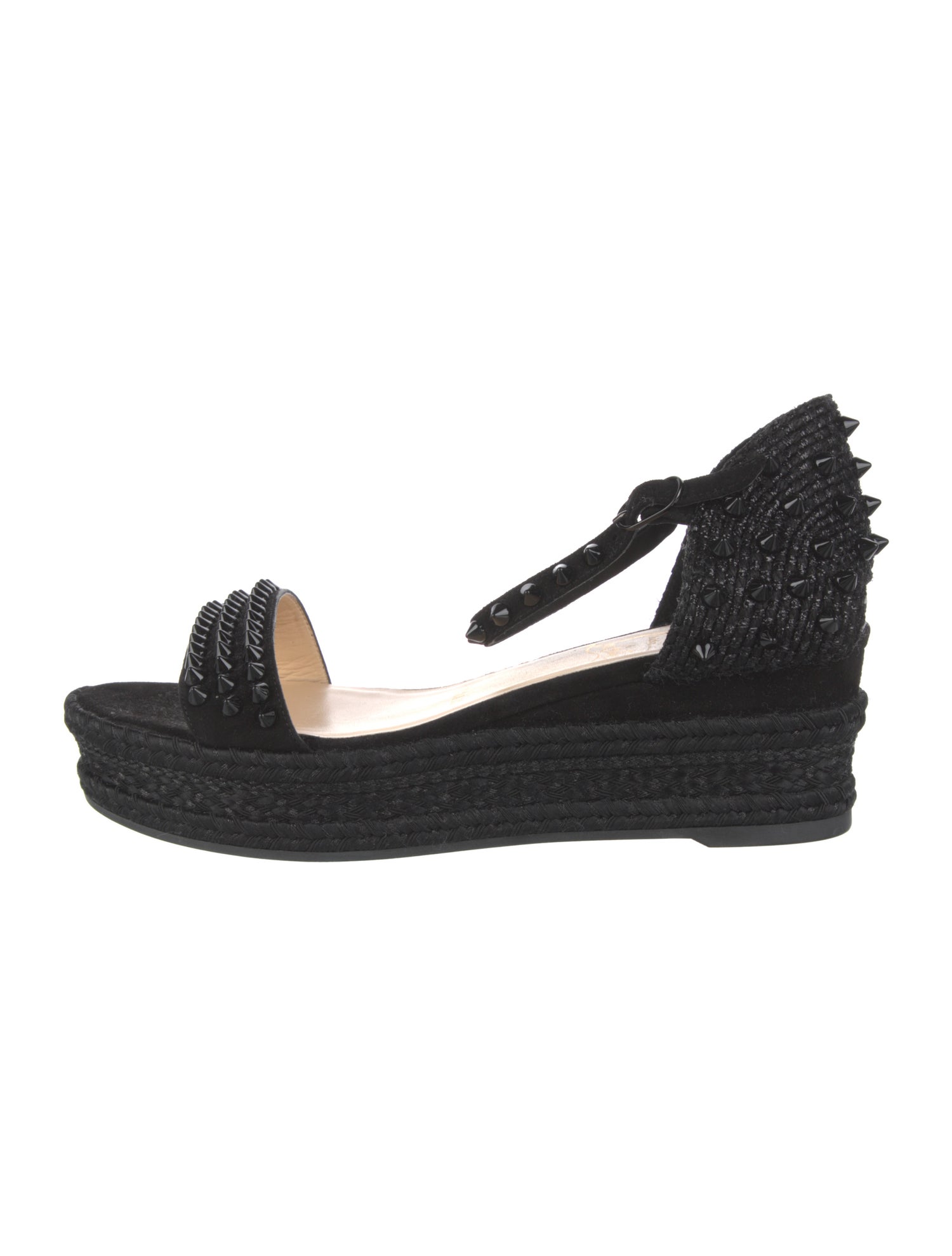 Christian Louboutin Spike Accents Suede Espadrilles