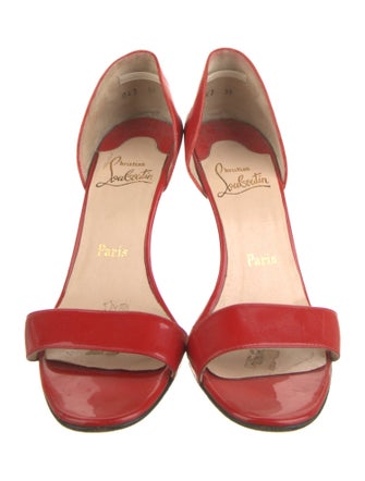 Christian Louboutin Patent Leather Printed Sandals