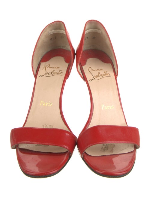 Christian Louboutin Patent Leather Printed Sandals