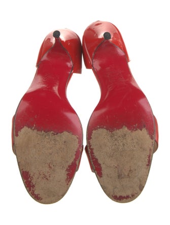 Christian Louboutin Patent Leather Printed Sandals