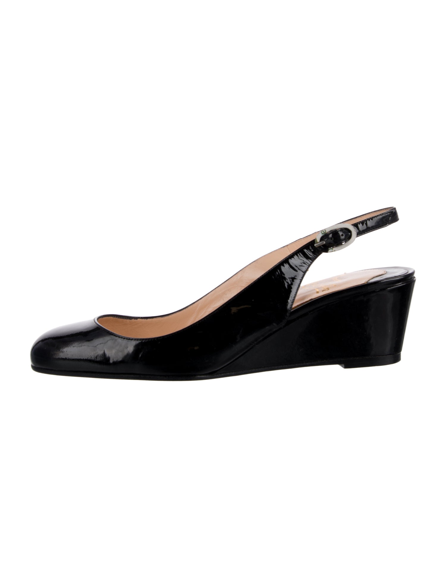 Christian Louboutin Patent Leather Slingback Pumps
