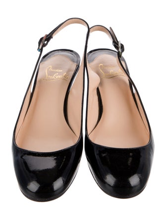 Christian Louboutin Patent Leather Slingback Pumps