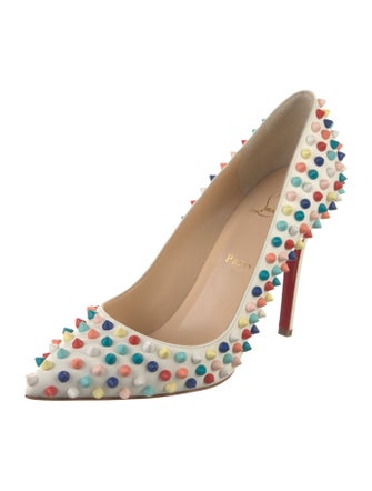 Christian Louboutin Spike Accents Leather Pumps
