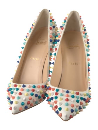 Christian Louboutin Spike Accents Leather Pumps