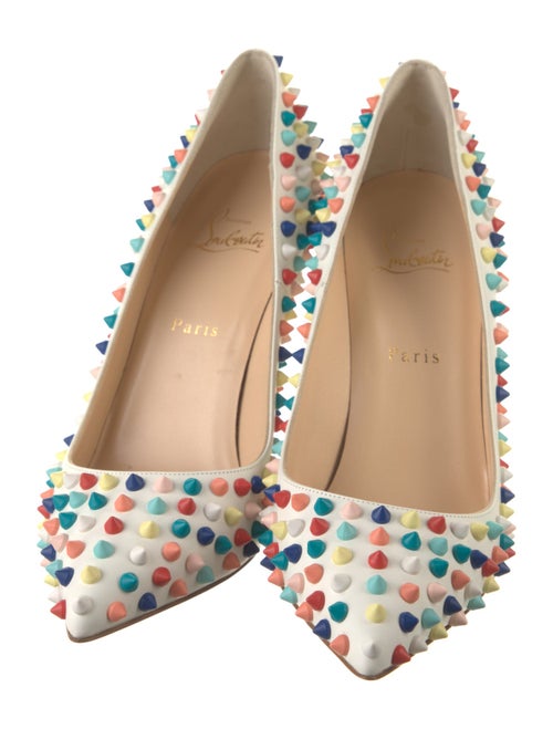 Christian Louboutin Spike Accents Leather Pumps