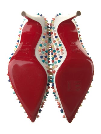 Christian Louboutin Spike Accents Leather Pumps