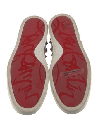 Christian Louboutin Spike Accents Leather Sneakers