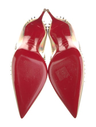Christian Louboutin Spike Accents Patent Leather Pumps