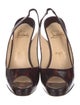 Christian Louboutin Patent Leather Printed Slingback Pumps