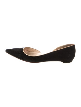 Christian Louboutin Suede D'Orsay Flats